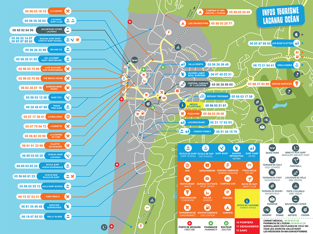 lacanau surfers map 2020