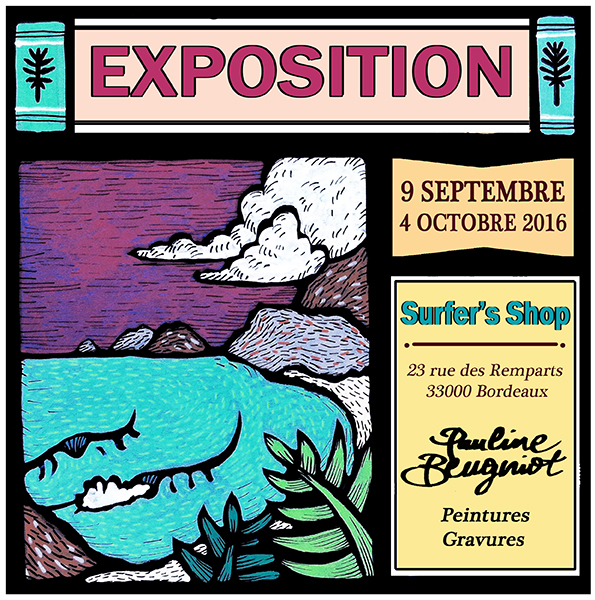 Exposition Pauline Beugniot au Surfer's Shop de Bordeaux